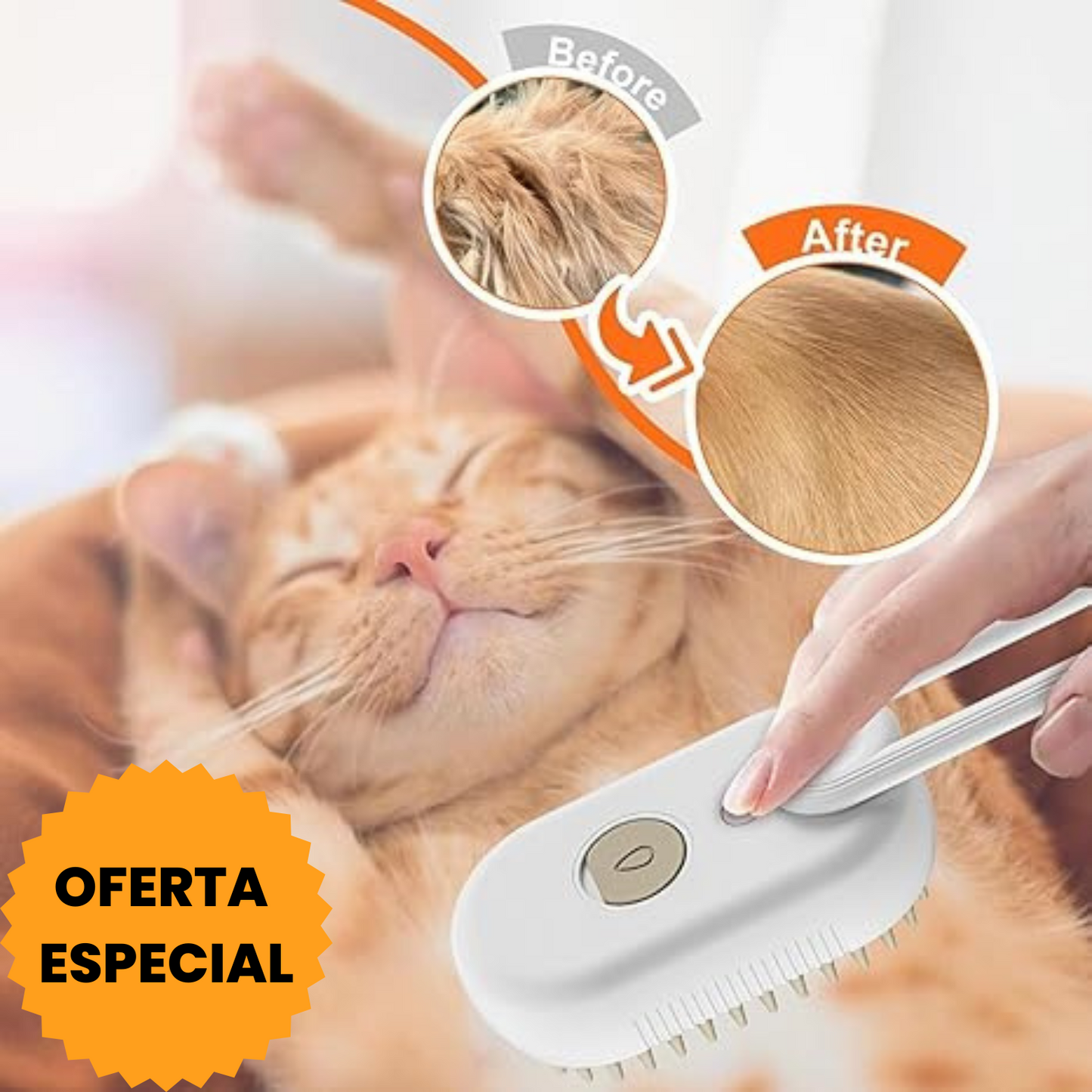 Cepillo Vapor Gatos Y Perros Peine Vaporiz